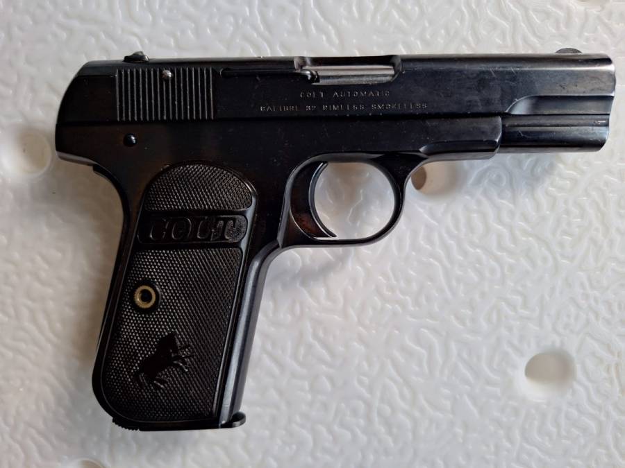 FOR SALE FROM A DECEASED ESTATE, For sale from a deceased estate.

COLT AUTOMATIC, MODEL 1903 HAMMERLESS, SERVICE HISTORY UNKNOWN

*All offers are subject to written approval from the heirs.

Kindly send all offers to:
orlandi@channonattorneys.co.za