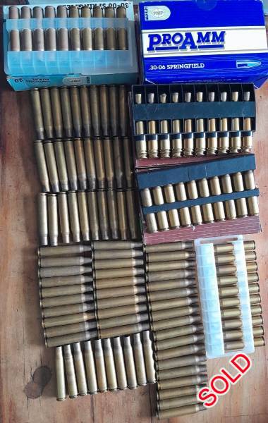 30-06 Brass Cases x 210, 30-06 PMP Brass Cases x 210 (once fired)
Gerhard
078 777 777 5
Postnet or Courier Guy