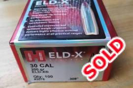 HORNADY BULLETS. 200g ELD X. , 88 x Hornady ELD X 200g bullets for sale. 