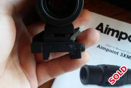 Aimpoint 3x magnifier with samson flip mount, Real aimpoint 3x magnifier with Samson flip mount. Giving your red dot sight extra magnification.