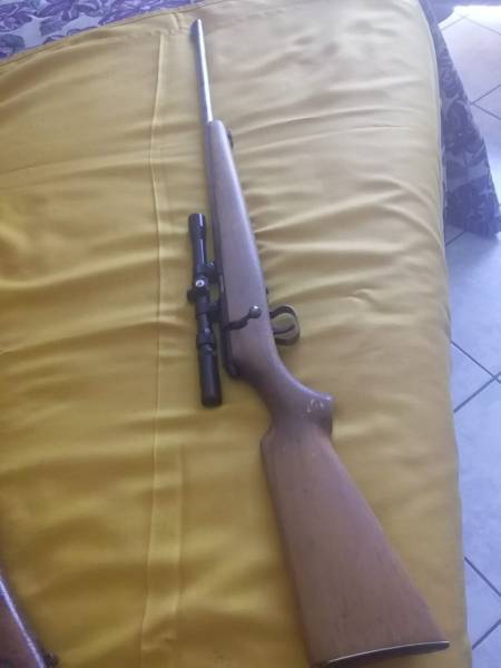 .22 Rifle for sale, Selling my Krico .22 .  The rifle is scoped.  Please note that I dont have a magazine for the rifle. The one extractor plate is also chipped and need to be replaced. 