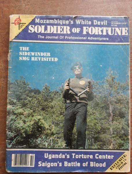 Soldier of Fortune, Highly collectable Soldier of Fortune magazine, with infamous Idi Amin wanted poster on back cover. Cover is loose, otherwise fair condition.