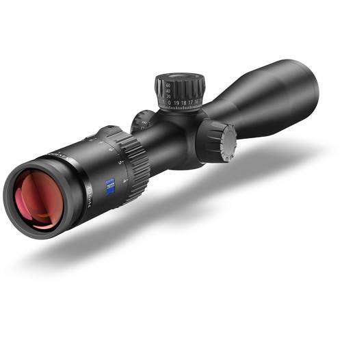 ZEISS 4-16x44 Conquest V4 Side Focus Riflescope, Z-Plex Reticle 20, 2nd FP
30mm Diameter Maintube
1/4 MOA Impact Point Correction
60 MOA Windage/80 MOA Elevation
Locking External Turret/Ballistic Stop
Anodized Aluminum Housing
T* Light Multi-Coatings/LotuTec Coating
Nitrogen-Filled, Waterproof, Fogproof
Side Focus Parallax: 50 yd to Infinity


In the Box
ZEISS 4-16x44 Conquest V4 Side Focus Riflescope (Z-Plex Reticle 20, Matte Black)
Unlimited Lifetime Warranty
