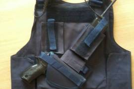 Bullet Proof Vest, Tactical Bullet Proof Vest

Good Condition 2nd Hand Tactical Bullet Proof Vests

- Level 3 Protection

- Available in Blue (Navy)

Including Bullet Proof Plates

- Protection Level: Level III S.A

- Style: Ceramic/Aramid/GRP



Vest includes:

- 2 Bullet Proof Plates

- 1 Firearm Holster

- 1 Magazine Pouch

- 1 Two-way Radio Pouch

- Velcro secure and adjustable straps

- Front and rear Velcro strips for branding



R2000 each (negotiable)



Contact: 0826989349
