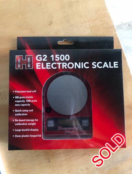 Hornady Electronic Scale, Hornady G2 1500 Electronic Scale
Never been used, still in sealed package 