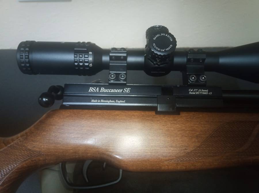 BSA Bucceneer SE .177, Not used alot , comes with filling Station, 300 bar &litre tested etc ,scope Nikko Sterling 2.5x10x42,  a silencer and a couple of pellets.