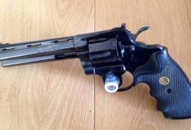 Colt Python 357 Mag 6 inch , • Original Colt Python 6 Inch 357 Magnum 
• Pearl Bluing & Hand polished (Factory)
• In Imaculate condition with many extras 
• Round count 690
• Safe Queen 
• Beautiful Heirloom 