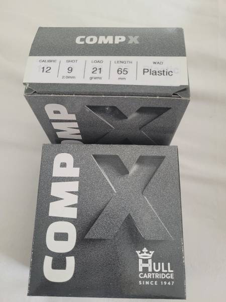 Comp X 12ga rounds, 6 x boxes Comp X 12 ga ammo available at R220 per box. 
