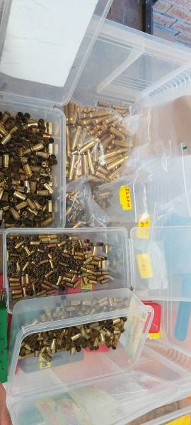 Various brass cases, Various caliber brass cases available. Collected from indoor range. 