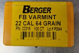 Berger 64gr bulletheads for .224cal