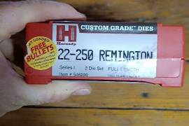 Hornady 22-250 Dies, Selling my 22-250 dies due to having 3 sets already. Please message me on 0825211081 if intrested