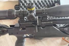 Sale Kral Puncher BigMax X 6.35mm PCP air rifle, Like new. 6.35mm/.25: Muzzle Velocity with 33.95g Pellet: 980 fps: Muzzle Energy with 33.95g Pellet: 72.39 fp.lbs: Air Capacity: 500 CC: Mag Capacity: 10: Barrel Length: 580 mm: Weight: 3.9 kg. Rifle less than a year old and in mint condition. Comes with rifle bench stand, filling station 220V and 12V, T-Eagle 16x44 scope, 5 magazines, silencer and carry case. Many more extras...