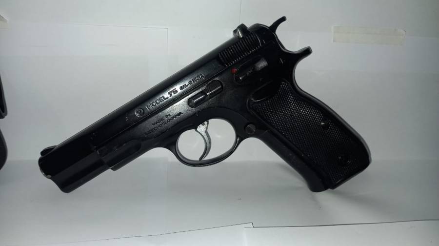 CZ 75 with 2 Magazines, The CZ 75 is a semi-automatic pistol made by Czech firearm manufacturer ČZUB. First introduced in 1975, it is one of the original 
