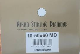Nikko Stirling Diamond 10-5- x 60 MD, Sun shade, two focus wheels, fast focus grip, and scope mounts included.  Ideal for field target shooting