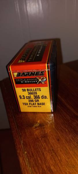 For Sale - BARNES 9,3 (.366) TSX 286gr bullets, For Sale - BARNES 9,3 (.366) TSX 286gr bullets
Premium Big Game Hunting bullets
One box of 50qty left
R2250/box
Tel 068 505 5664