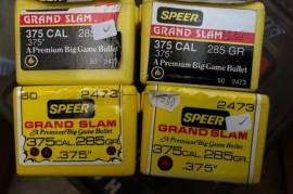 375 Speer Grand Slam 285gr, 200x Speer Grand Slam Cal 375 285gr bullets for sale
R900/50
R3500 for all (neg)