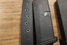 OEM Magazines for Glock 43, I have 4 of these for sale R500 each plus R50 locker to locker Pudo shipping anywhere in the country.  The mags are 6 rounds each, perfect condition.