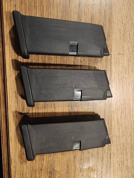 OEM Magazines for Glock 43, I have 4 of these for sale R500 each plus R50 locker to locker Pudo shipping anywhere in the country.  The mags are 6 rounds each, perfect condition.