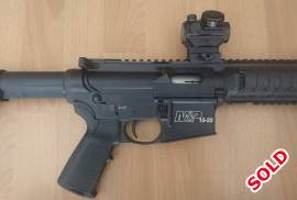 Semi-auto silenced .22 (15-22), The venerable S&W M&P 15-22 AR15 clone chambered in .22 and fitted with a silencer and Bushnell RDS optic. Comes with four (4) polymer magazines and a heavy duty nylon gun bag.