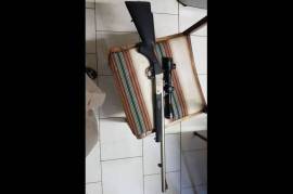 Black Powder,  Black Powder 50 cal. Rifle in good condition with telescope inline, bag and bullets