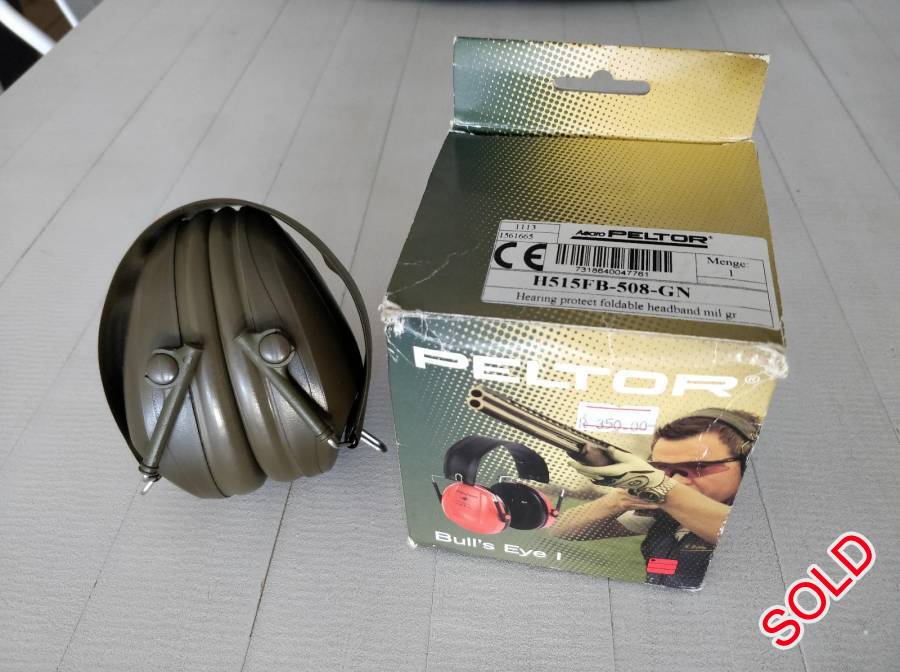 Peltor Bull's Eye I Hearing Protection, Peltor Bull's Eye I hearing protection. In good condition, comes with the box and instruction booklet. Selling as I've sold my firearm.