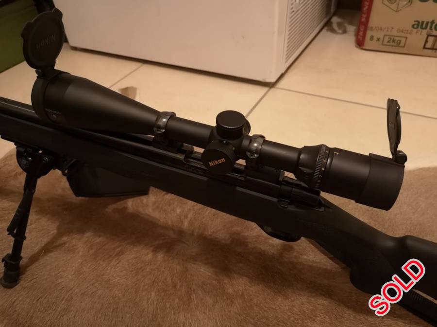 Nikon monarch 3.  4-16x50, Nikoplex reticle
Nikon scope covers
Capped turrets
Side parralax

Nikon lifetime warranty

Great all round scope

In very good condition, no scratches or bumps

Please contact me via email or phone
