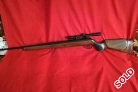 Gecado Model 50, Gecado Model 50 underlever air rifle in very good condition  ..
One of Germany's best vintage air rifles  ...
Collectors piece  ...
4.5mm .177 caliber 
Monte Carlo stock  ....
With scope  ...
Don't let this gem slip through your fingers  ...
Bargain , contact Schalk 
0768310768