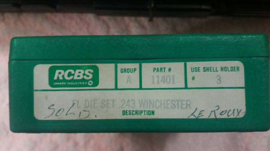 RCBS Dies For Sale - 243 & 7mm Rem Mag, 243 and 7mm Rem Mag dies for sale. R400 each
