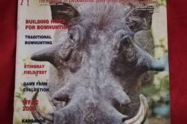 Africa's Bowhunter Collection - 66 Issues , Africa's Bowhunter collection - 66 issues 
From Vol 1 July 2000 - Hunting the Warthog 
Till Vol 9 Issue 6 Jun 2008 - Bowhunting the Blue Wildebeest 
R400 for the collection 
Won't split up or sell single issues  ....
Don't let this gem slip through your fingers  ....
Bargain  , contact Schalk 
076eight3107six8 
Pretoria Moot Mayville

 