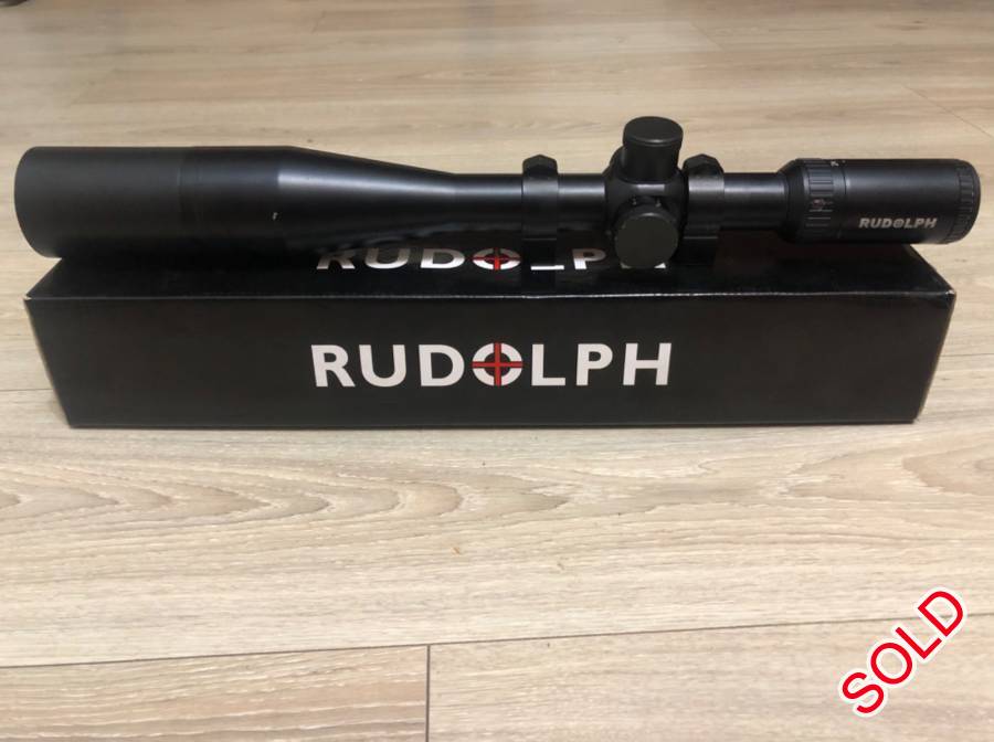 RUDOLPH 6-24x50, Scope has been used for composition shooting so in a good condition zoom and everything working perfectly.
only one scratch on the side 
