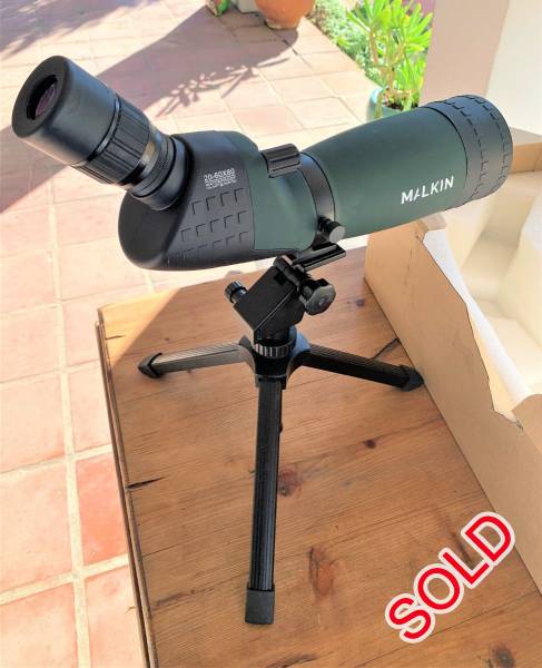 Brand new Spotting Scope Malkin CY80 20-60 as good, The clarity is as per Nikon absolutely crisp.

The scope is brand new in box with tripod lens covers and bag for the scope. All photos are of the actual scope.

This product is a zoom telescope, mainly used to observe the long-range target, but widely used for the popular science examination, the hunting, the sports, etc..Also this product has carried on the photography and the video to the long-range target.
