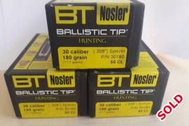 180GRAIN NOSLER BALLISTIC TIPS FOR SALE, I HAVE 132  NOSLER  180 GRN BALISTIC TIPS 

POSTAGE FOR THE BUYER

CALL ME ON  0825678437