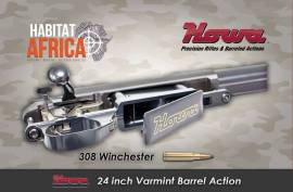 HOWA 24 INCH VARMINT 308 WINCHESTER BARREL ACTION, The Howa 24 inch Varmint 308 Winchester Barrel Action provides the Long Range Hunter and sport shooter with the best of both target shooting accuracy and a very functional hunting rifle. The 24 inch varmint or bull barrel profile provides the extra stiffness. The 24 inch barrel allows for optimum burning of the propellant resulting good muzzle velocity and flatter trajectories. The heavier barrel profile also creates less recoil for absolute target shooting accuracy. It also comes with a forged flat bottom receiver with an integral recoil lug. Howa Barrel Actions are the most popular choice among competition shooters and with the addition of custom stocks and great modularity. The result is a modern rifle with exceptional value for money.