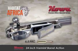 HOWA 24 INCH VARMINT 6.5 PRC BARREL ACTION, The Howa 24 inch Varmint 6.5 PRC Barrel Action provides the Long Range Hunter and sport shooter with the best of both target shooting accuracy and a very functional hunting rifle. The 24 inch varmint or bull barrel profile provides the extra stiffness. The 24 inch barrel allows for optimum burning of the propellant resulting good muzzle velocity and flatter trajectories. The heavier barrel profile also creates less recoil for absolute target shooting accuracy. It also comes with a forged flat bottom receiver with an integral recoil lug. Howa Barrel Actions are the most popular choice among competition shooters and with the addition of custom stocks and great modularity. The result is a modern rifle with exceptional value for money.
