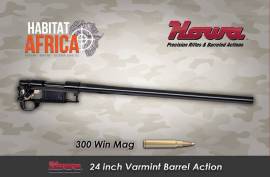 HOWA 24 INCH VARMINT 300 WIN MAG BARREL ACTION, The Howa 24 inch Varmint 300 Win Mag Barrel Action provides the Long Range Hunter and sport shooter with the best of both target shooting accuracy and a very functional hunting rifle. The 24 inch varmint or bull barrel profile provides the extra stiffness. The 24 inch barrel allows for optimum burning of the propellant resulting good muzzle velocity and flatter trajectories. The heavier barrel profile also creates less recoil for absolute target shooting accuracy. It also comes with a forged flat bottom receiver with an integral recoil lug. Howa Barrel Actions are the most popular choice among competition shooters and with the addition of custom stocks and great modularity. The result is a modern rifle with exceptional value for money.