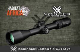 VORTEX DIAMONDBACK TACTICAL 6-24×50 EBR-2C MOA, The Vortex DiamondBack Tactical 6-24×50 EBR-2c MOA Riflescope feature exposed tactical turrets designed for dialing elevation and windage. It allows the shooter to make quick and precise bullet drop and wind drift compensation at long ranges. The DiamondBack Tactical Riflescope features all the legendary performance and extreme durability of the Vortex DiamondBack Range.The Vortex DiamondBack Tactical 6-24×50 EBR-2c MOA Riflescope is a fantastic dual purpose riflescope that is great for both hunting and target shooting.