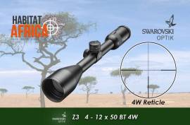 SWAROVSKI Z3 4-12×50 BT L RIFLESCOPE 4W RETICLE, The Swarovski Z3 4-12×50 BT L Riflescope 4W Reticle offers the same high-precision optics that Swarovski Riflescopes are known for, with a slim and rugged body. As a result, this rifle scope is perfectly suited for many hunting situations. Taking aim involves concentrating on the game, the moment, and the decision, easily done with Swarovski Optik