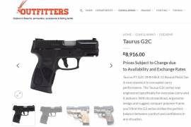 Pistols, Single Shot Pistols, BRAND NEW: Taurus PT G2C 9MM BLK 12 Round Pistol, R 7,500.00, Taurus, PT G2C, 9mm, Brand New, South Africa, Province of the Western Cape, Brackenfell