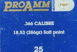 For Sale - PMP 9,3 (.366) ProAmm 286gr bullets, For Sale - PMP 9,3 (.366) ProAmm 286gr soft point bullets
6 boxes left (25qty per box)
R695/box
Tel 068 505 5664

 