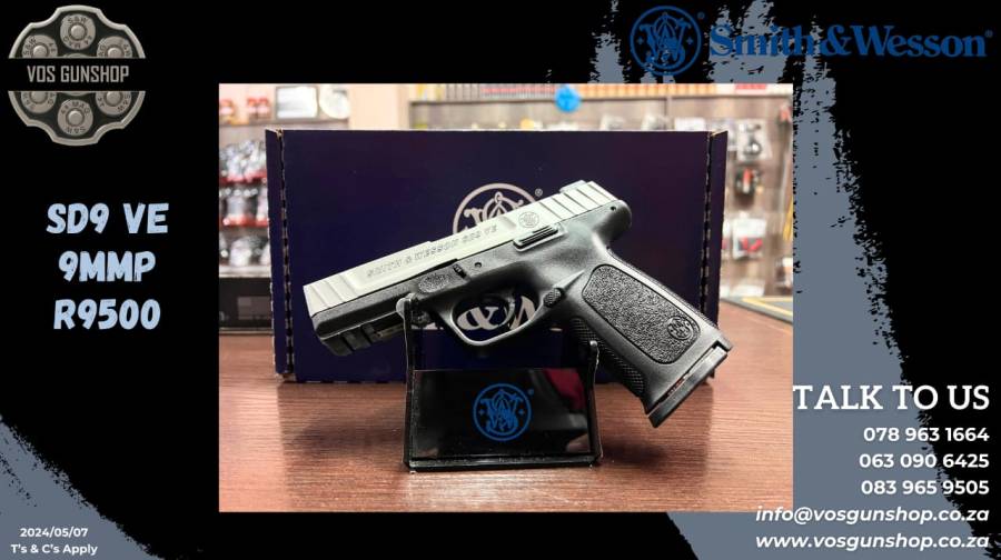 SMITH & WESSON SD9 VE 9mmP 17/17 only R9500 
