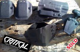 Cz75B kydex holster kit, Do you need to upgrade your carry solutions.

Fathersday gift/ Starter kit.

OwB holster with 40mm D beltloops. Fully ajustable.
IwB holster with 40mm J clip 
2 UC signal mag carriers. Can be carried and owb left or right hand. Can be converted to IWB mag carriers.
MTECH shadow push blade/Dagger with crafted kydex sheath. Comes with fomy belt clip.

5 piece set... complete carry solutions.!!!

R1750.00 ( shipping included)
An overall saving of R450.00.

Regards
Critical carry Solutions
061 471 8612