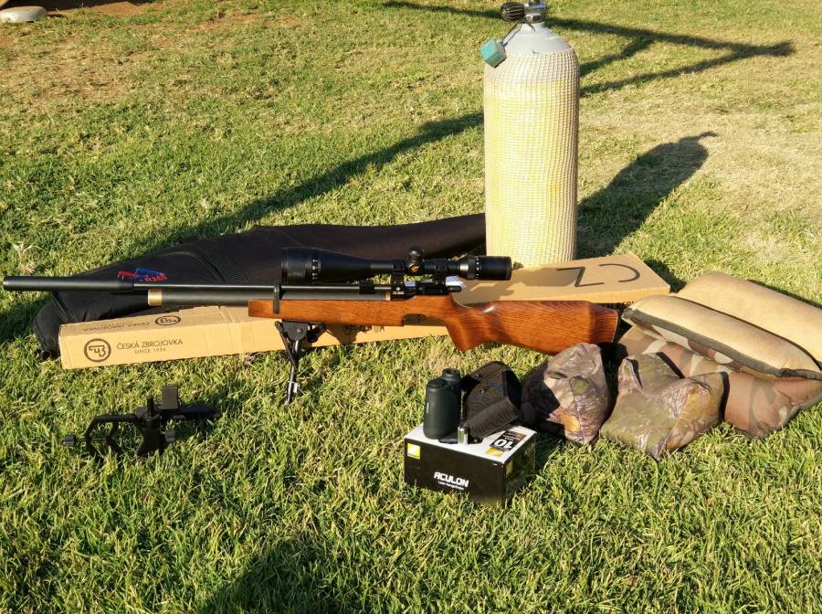 CZ 200s Hunter FULL KIT, Kit Includes:
• CZ 200s Hunter PCP
• Gamo Scope MD 4-16X50AO
• Scope bracket for holding camera 
• Silencer
• Bipod
• Nikon Aculon Laser Range Finder
• Divers bottle and filling adapte
• Air Arms carry case
• Many different pellets
EVERYTHING IN NEW CONDITION

Call: Paul - 082 780 5636
 