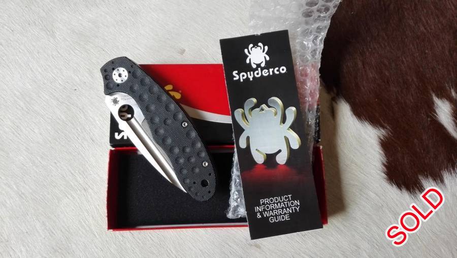 Spyderco Tuff, 
Spyderco Tuff Edge has been sharpened, otherwise Like new in box R4500


Shipping is R100 via overnight courier otherwise collection available in cape town


