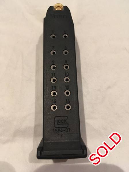 Glock 19 Gen 4 Magazine (15 Round capacity), Item: Glock 19 Gen 4 Magazine (15 Round capacity)
Age: 2 years
Price: R350
Warranty: None. 
Packaging: Will make some if required.
Condition: Very well looked after. Used, but works as it should. 
Location: Pretoria/Derdepark
Reason: New Glock 45 uses 17 round magazines. 
Shipping: Yes, On you.
Collection: Yes
Link: http://www.davesheer.com/glock-acces...ard-magazines/

Images

https://i.imgsafe.org/80/8026c27456.jpeg

https://i.imgsafe.org/80/8026c1ff5f.jpeg

https://i.imgsafe.org/80/8026e20b93.jpeg