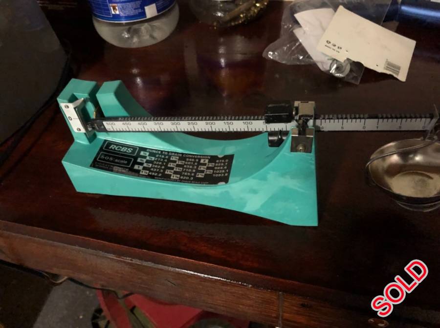 RCBS Scale, RCBS 5-0-5 scale in good working condition. WhatsApp or call 0833145174. I’m now going to buy digital scale. 