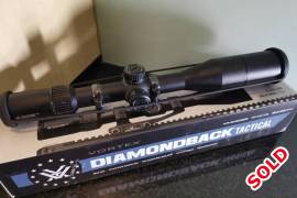 **AMAZING SCOPE, VERY WELL LOOKED AFTER**, This scope was on my CZ455 22LR.
Vortex Diamondback Tactical 6-24x50 FFP scope with EBR2C Reticle + Thor Rings @R8500. 
An amazing scope, packed with features. 