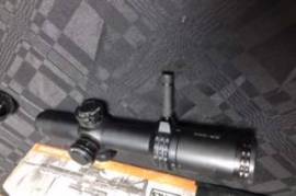 Bushnell AR 1-4x24 scope, I'm selling my Bushnell scope as I have upgraded to a larger scope to shoot at distance, scope is basically new, only been on the AR semi for a short time, it has a illuminated retical as well as a quick throw leaver . Changed the scope so that I can shoot the ar at 500m+, the Bushnell is in perfect working order. Please contact me for more info