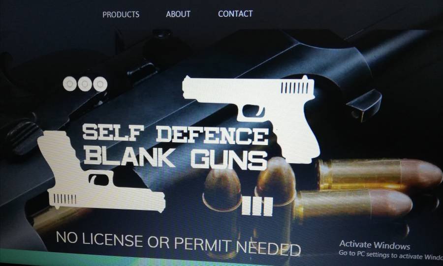 9mm Blank / Pak pistol , Shoots 9mm blanks or pepper cartridges 100% the best self defence pistol. 
No license or permit needed! 