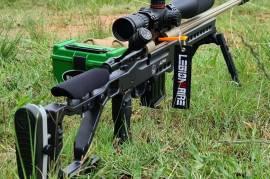 Aim Alpha Chassis , Our Aim Alpha Chassis is available in:
- Howa short action
- Howa long action
- Rem 700

The price includes:
1 × Aim Alpha chassis
1 x Steel magazine
1 x Picatinny rail for bipod.

Additional weight system available for only R1500

For any enquiries please send us an email at werneraim375@gmail.com or send us a whatsapp on +27 82 644 3670