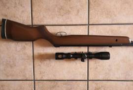 Gamo CF-30 Air Rifle Including Nikko Sterling Scop, Gamo CF-30 Air Rifle 
CAL 4.5 (.177)
Underlever
Solid Barrel 

Including:
Nikko Sterling Gold Crown Air King SCOPE
2-7X32AO
Retail: R1500

Both in excellent condition.
Gamo CF-30 Main Spring replaced with competion spring for better accuracy from 10m to 20m.